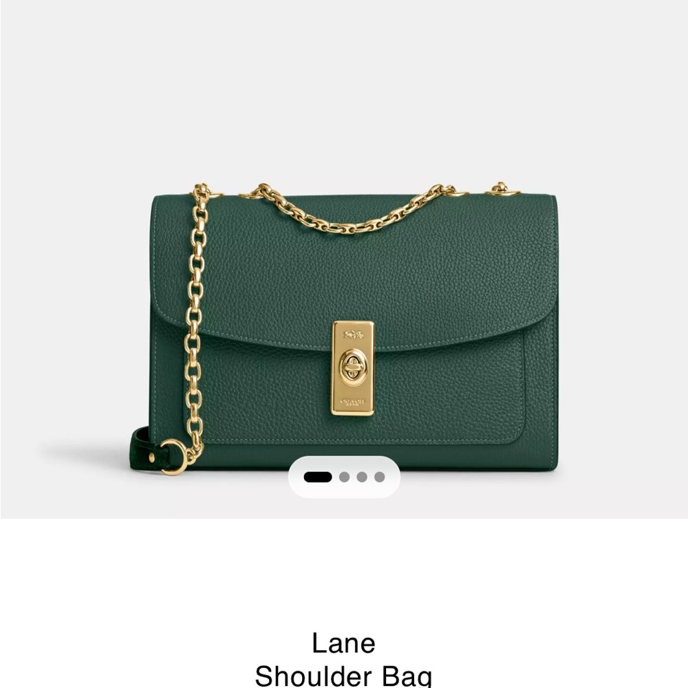 Gorgeous green coach Lane bag